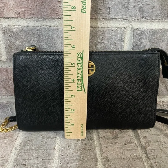 Tory Burch Black Crossbody Bag with Gold Logo - Picture 6 of 14